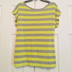 Neon striped top with open back
